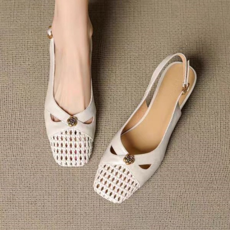 Women Shoes Mules - Damskie sandały w stylu francuskim z