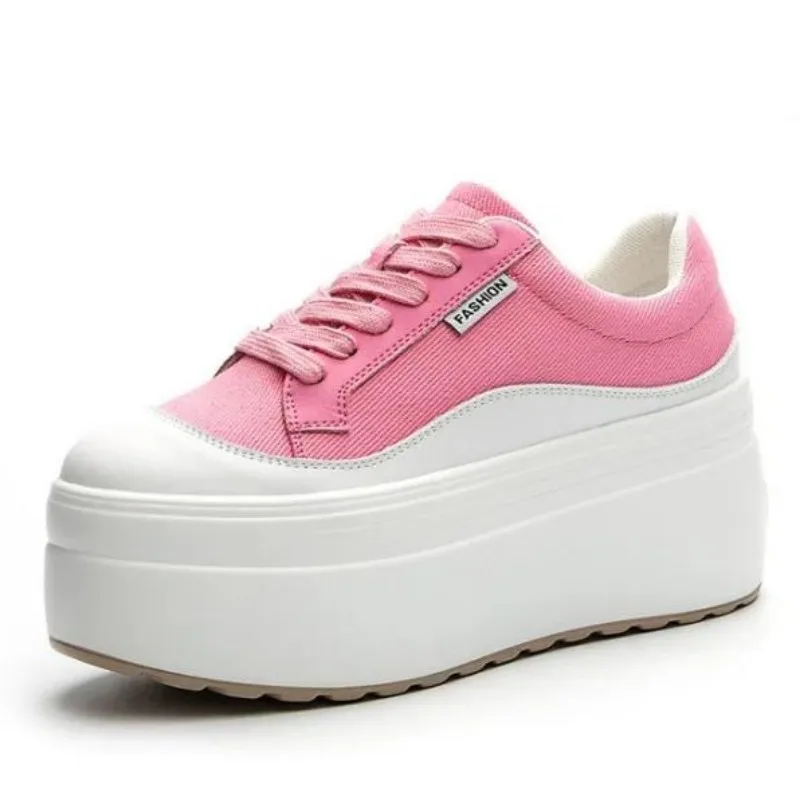 Women'S Shoes Com - 8cm nowe płótno prawdziwej skóry damskie