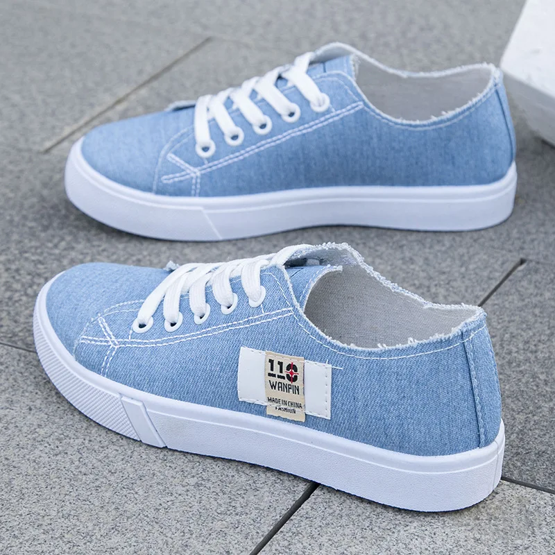 Women'S Shoes Com - Damskie płócienne sneakersy na wiosnę i