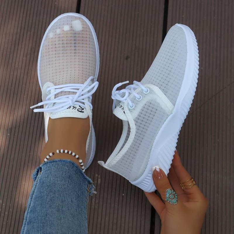 Women'S Shoes Com - Damskie sneakersy z okrągłym noskiem, sznurowane,