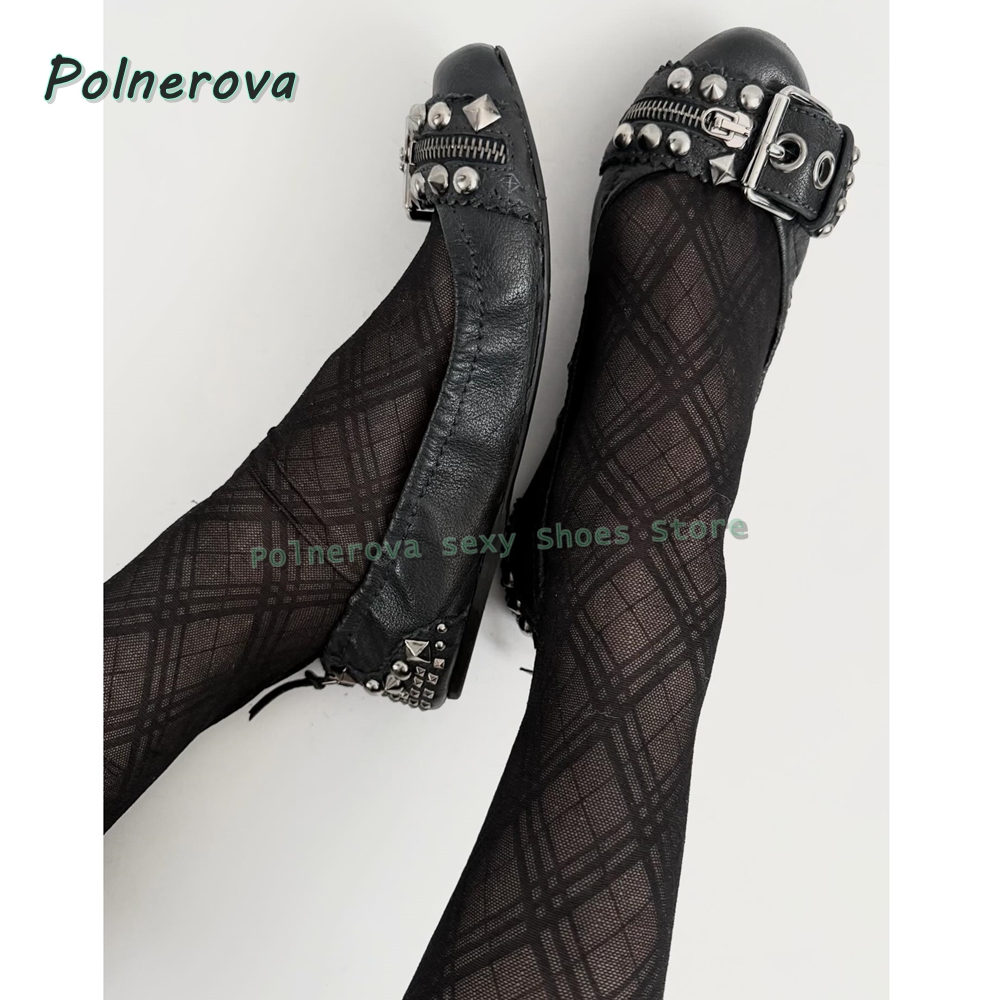 Buty Mary Jane z nitowaną klam – Women Shoes Loafers recenzja i cena