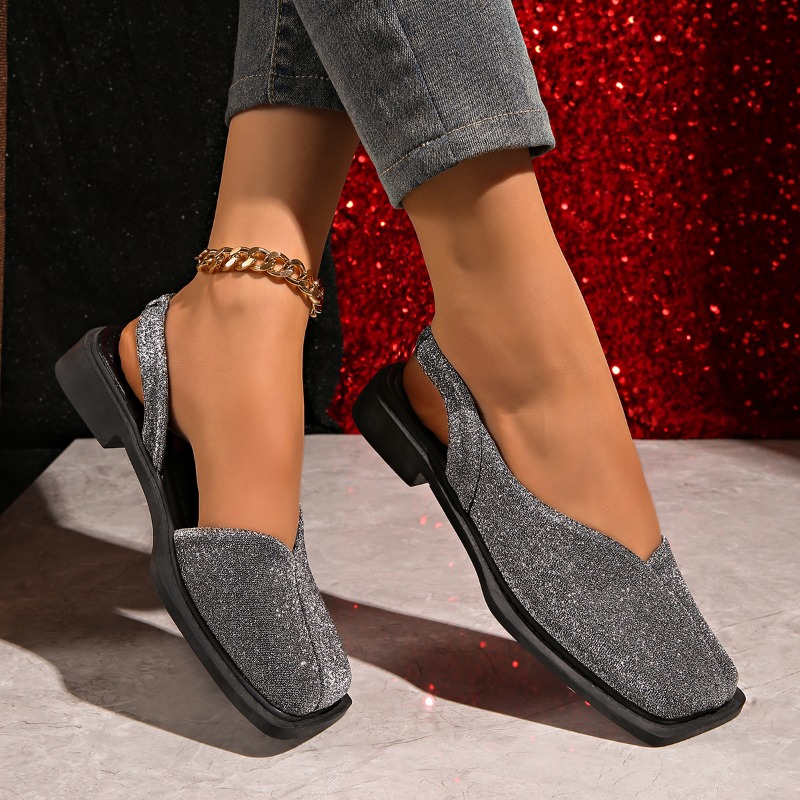 Eleganckie, brokatowe baleriny – Women Shoes Loafers recenzja i cena